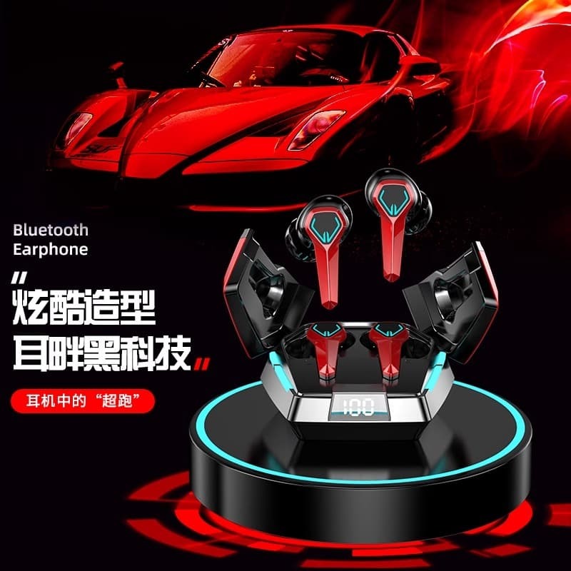 新品上市!!熱門爆品！！無線 線藍芽機甲風耳機2025新款爆款高階感電競遊戲專用入耳式降噪