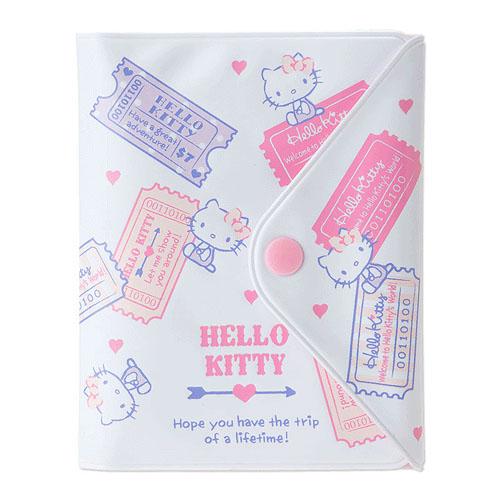 Hello Kitty 白色 護照套 收納套 證件套 郵票 三麗鷗 KT 凱蒂貓 日貨 正版 授權 J00030179