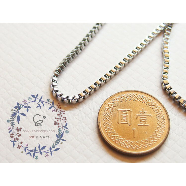 方形鍊(短)/白鋼鍊子/316L醫療級白鋼/ [晶晶工坊-love2hm] 1