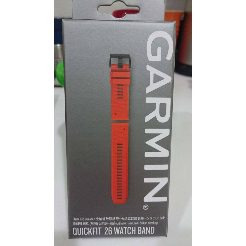 現貨 Garmin Fenix 3 QUICKFIT 26mm 火焰紅矽膠錶帶 附發票 公司貨
