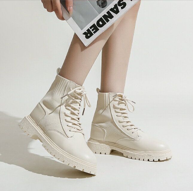 馬丁靴 圓頭休閒鞋 短靴 女鞋 中筒靴 靴子 軍靴 綁帶靴 厚底靴 櫻桃嚴選 1