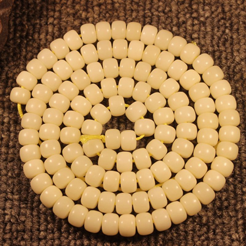 白玉菩提根手串108顆散珠念珠 男女款菩提子文玩佛珠手鏈項鏈