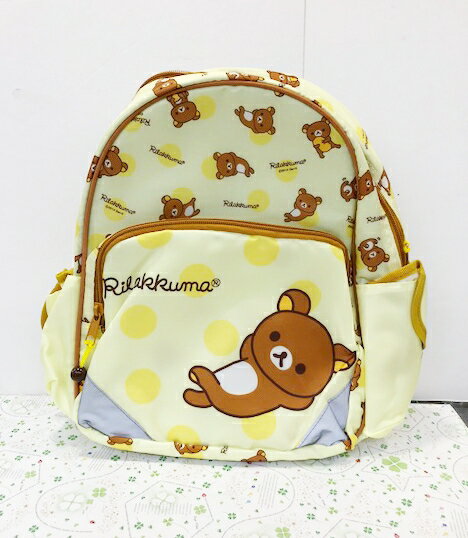 【震撼精品百貨】Rilakkuma San-X 拉拉熊懶懶熊 後背包-黃躺#28093 震撼日式精品百貨