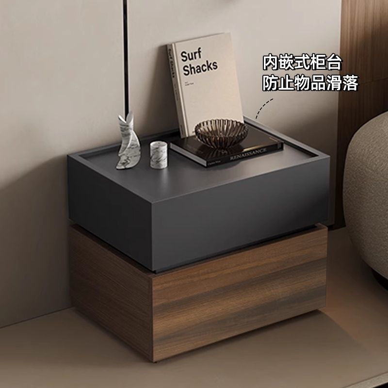 限時下殺 免運/可開票 床頭櫃簡約現代臥室小型儲物櫃積木款床頭收納櫃方形輕奢風床邊櫃