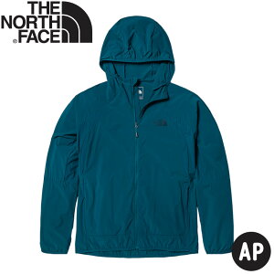【The North Face 男 防潑水連帽外套《藍珊瑚》】7WD1EFS/薄外套/防風外套/春夏外套