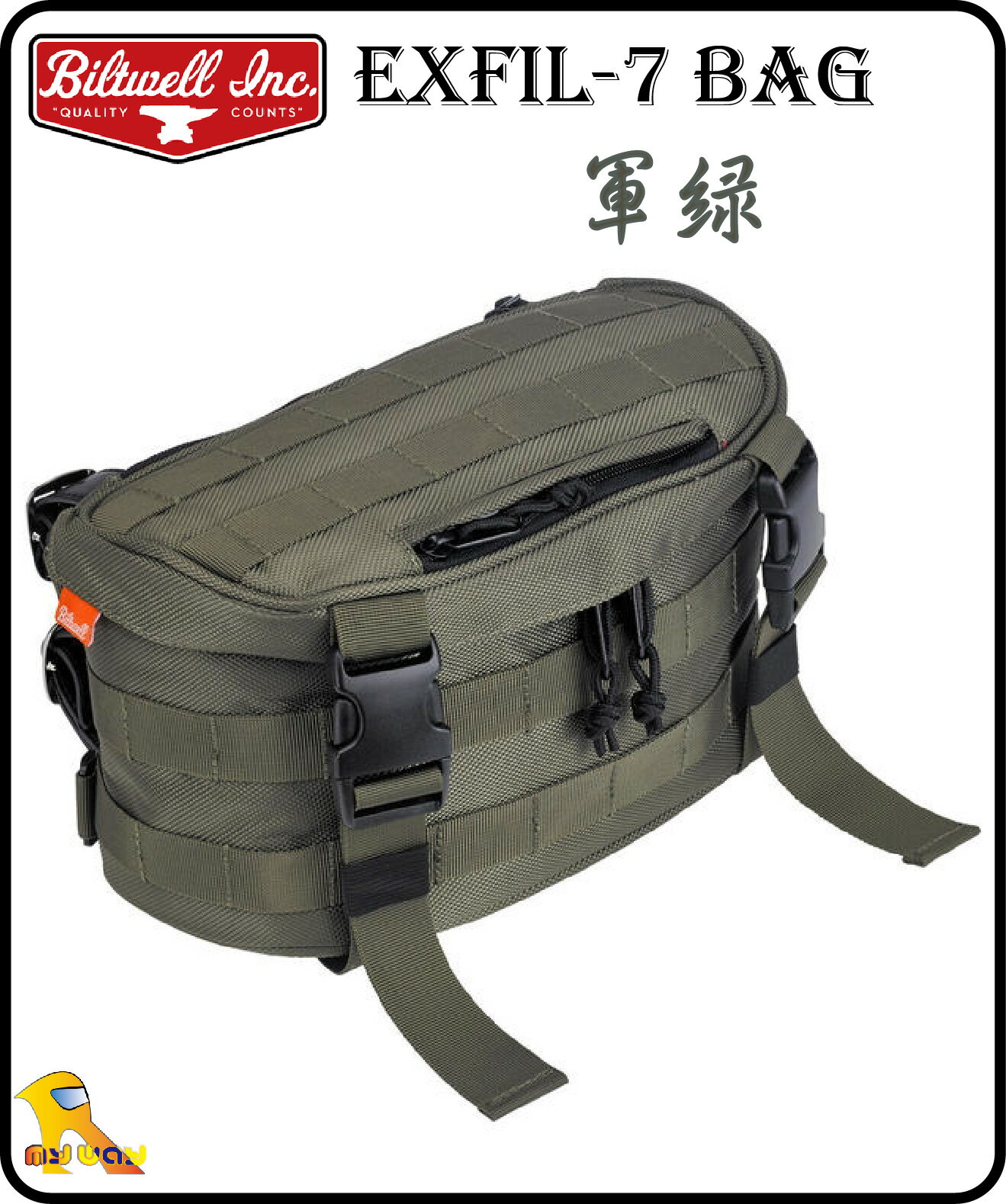 ~任我行騎士部品~美國 Biltwell EXFIL-7 軍綠 多用途 旅行 機車包 哈雷 凱旋 t100