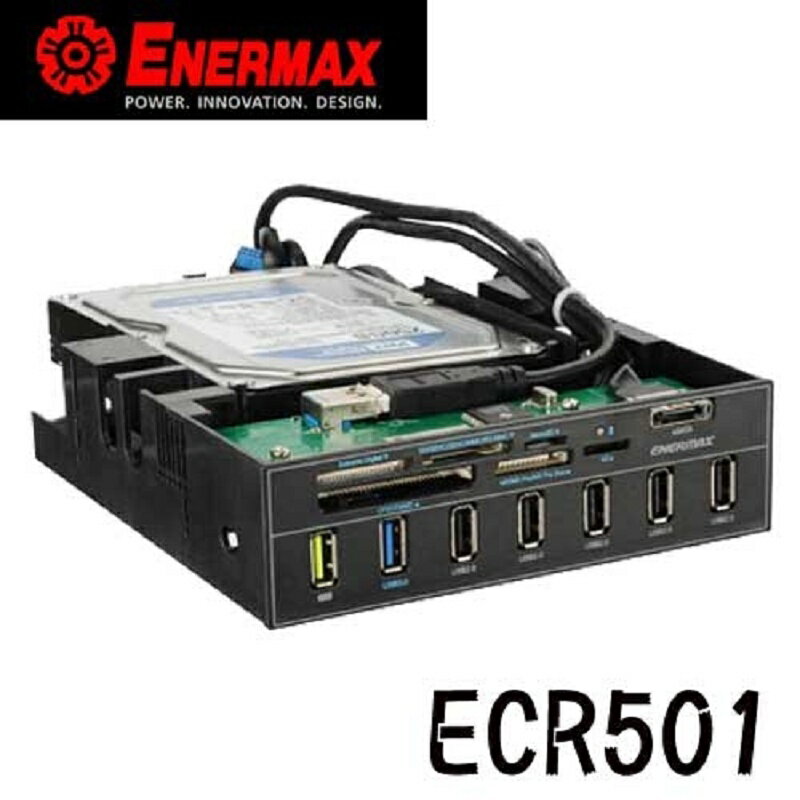 【最高現折268】ENERMAX 安耐美 ECR501 5.25吋全能讀卡機 U3讀卡速度+快充