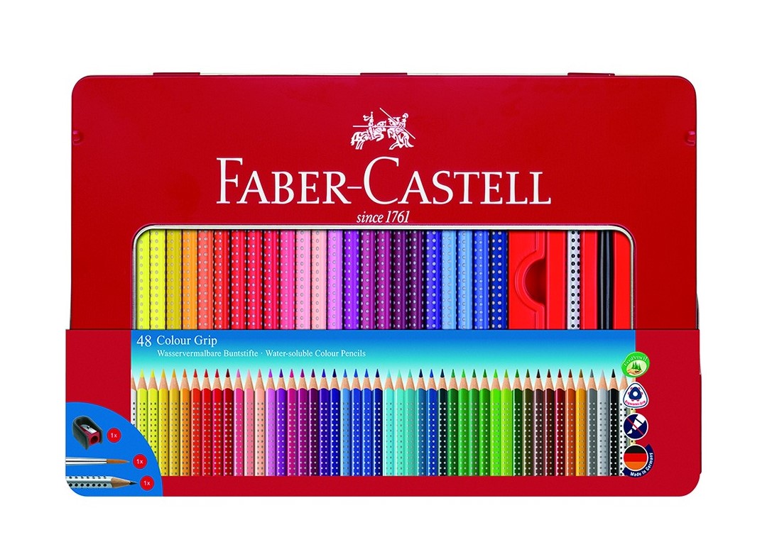 德國 Faber-Castell 輝柏 2001 握得住 48色三角筆桿 水性色鉛筆 (112448)
