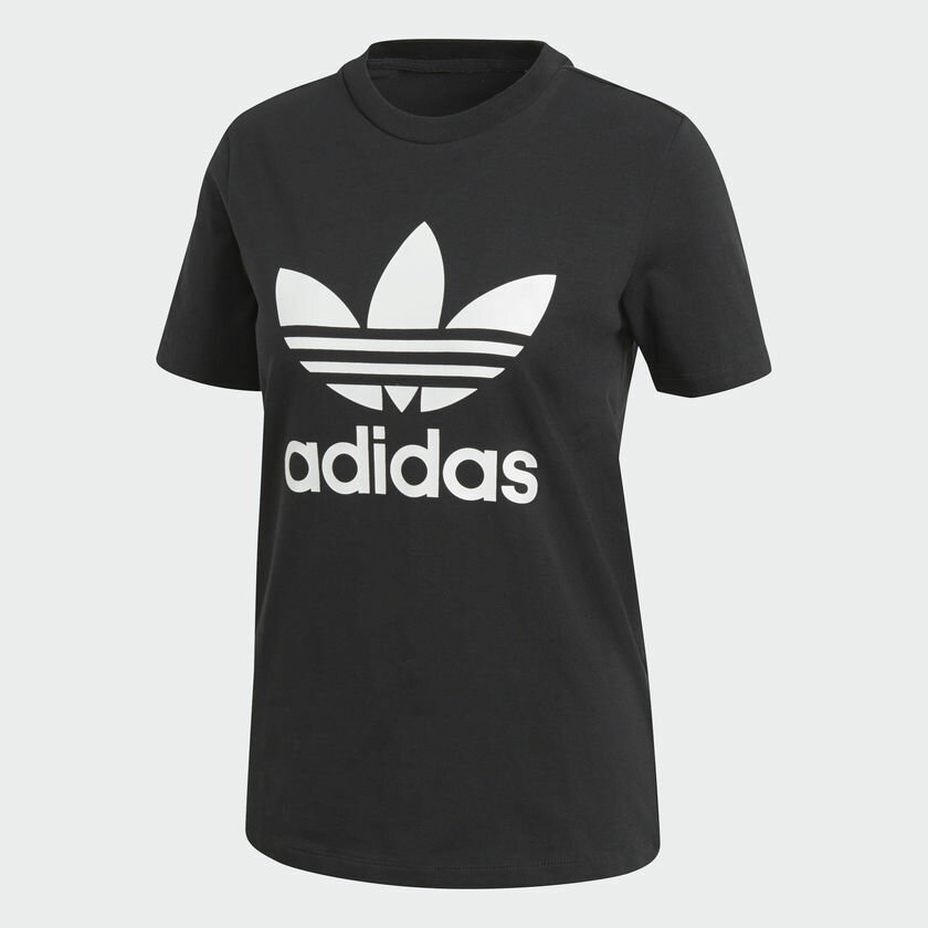 現貨在庫 Adidas Originals Trefoil Tee 女裝 上衣 短袖 休閒 棉T 三葉草 經典 黑【運動世界】CV9888