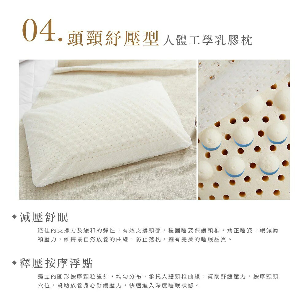 【DUYAN 竹漾】人體工學乳膠枕- 多款任選 | 蝶型 | 蜂巢型 | 按摩型｜頭頸舒壓型 0