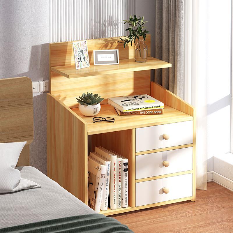 床頭柜臥室現代簡約床頭置物架家用小型床邊柜簡易收納儲物小柜子