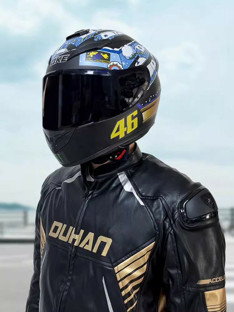 騎克3C認證國標摩托車頭盔男女冬季個性安全四季騎士藍牙機車全盔