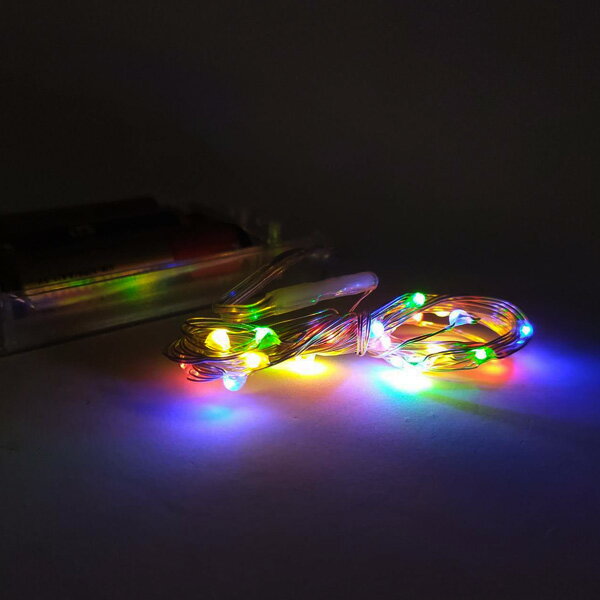 電池彩光暖光串燈-2米20燈 LED燈波波球佈置燈 戶外裝飾照明景觀燈 DIY聖誕燈樹燈