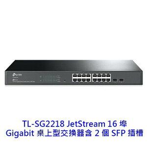 TPLINK TL-SG2218 16埠 SG2218 Gigabit SFP 桌上型交換器 switch 交換器