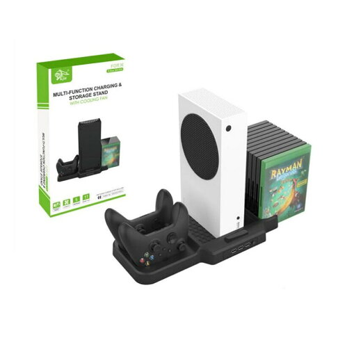 [2玉山網] Xbox Series X主機散熱底座+手柄充電座充+遊戲光盤收納架 KJH 2