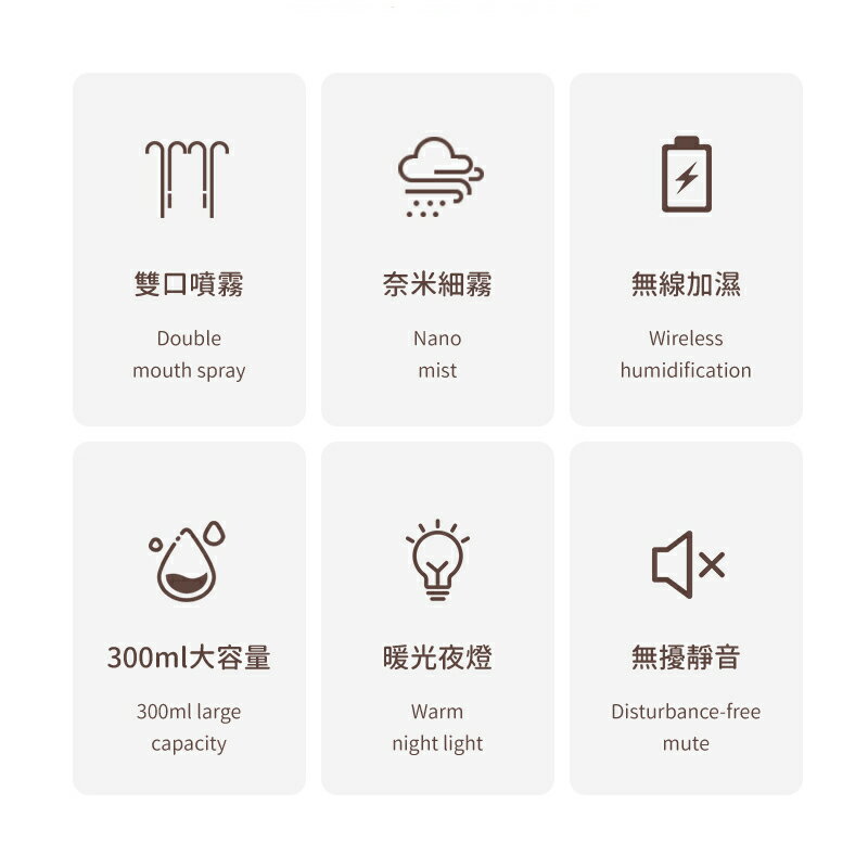 雙噴霧無線加濕器 香氛機 精油水氧機 加濕器 薰香機 保濕 雙噴口 USB充電 辦公家 居家 香氛機 噴霧機 4
