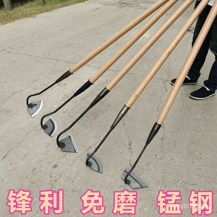 園藝種菜器具器具勞作工具園藝農用園林小鋤頭神器除草老式手專用鋤頭剷草器具家用農用開荒工具鬆土