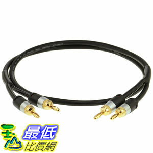 [107美國直購] 喇叭線 Mediabridge 16AWG ULTRA Series Speaker Cable w/ Gold Plated Banana Tips (6 FT)