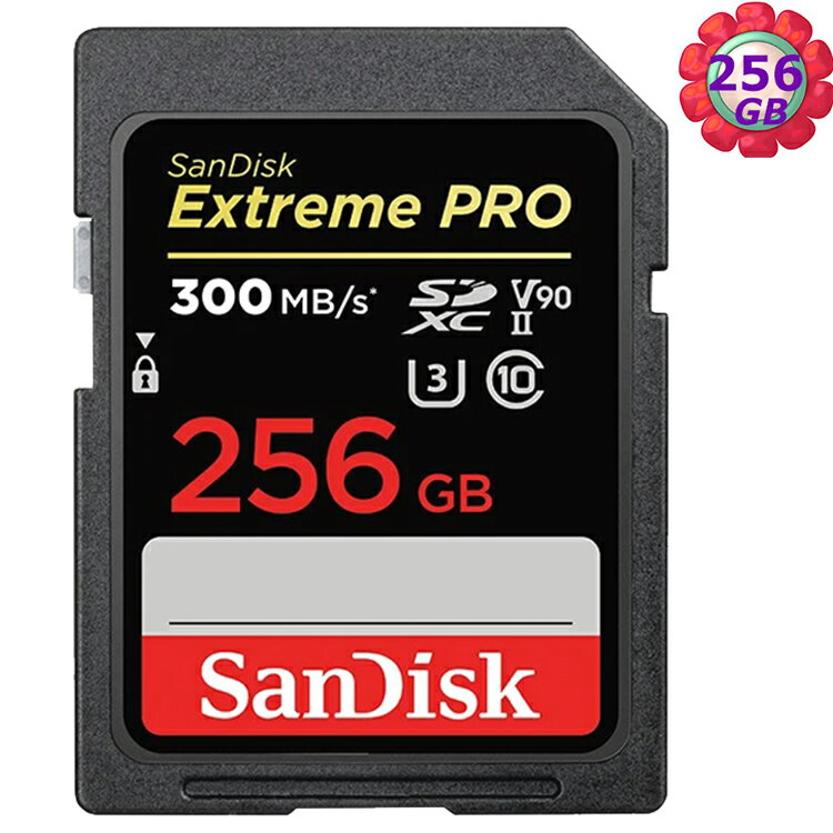 SanDisk 256GB 256G SDXC Extreme Pro 300MB/s SD V90 8K UHS-IISD SDSDXDK-256G相機記憶卡