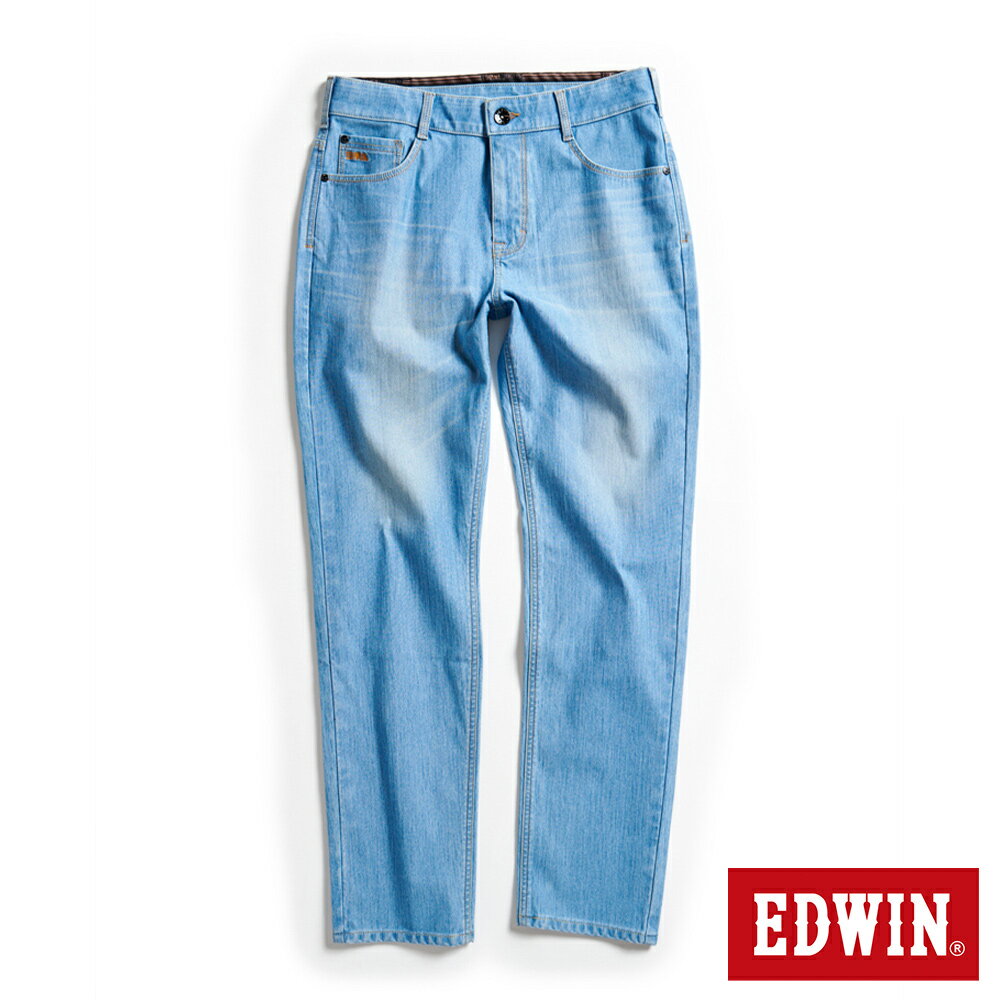 EDWIN 男款 JERSEYS迦績 EJ3 超彈中直筒牛仔褲 (石洗藍)