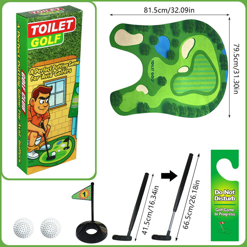 新品廁所高爾夫馬桶玩具 迷你 golf運動推杆套裝