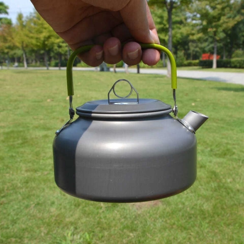 優樂悅~戶外野營卡式爐咖啡壺自駕露營泡茶壺便攜輕質燒水壺野餐燒烤茶具手沖壺 茶壺