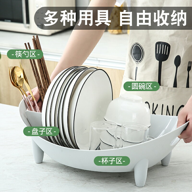 廚房置物架家用多功能碗柜塑料架子筷子勺子碗碟餐具筐收納瀝水籃