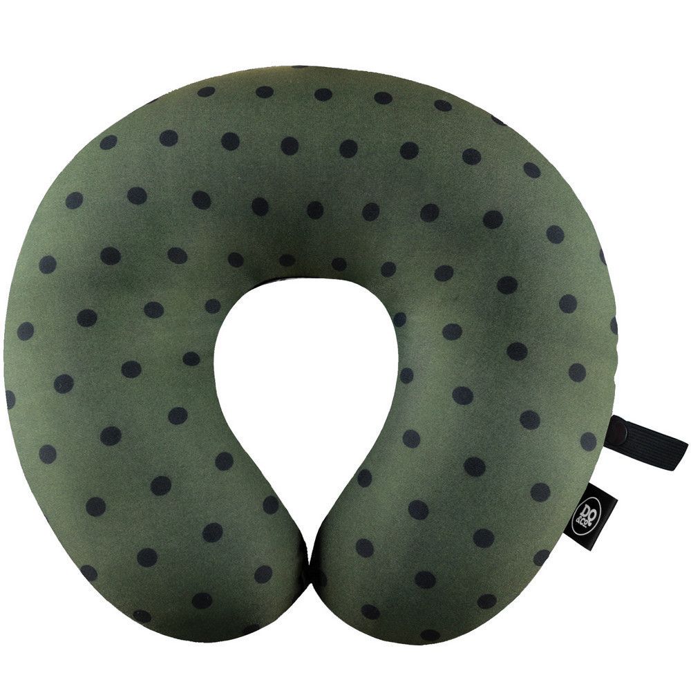 《DQ&CO》U型護頸記憶枕(墨綠黑點) | 午睡枕 飛機枕 旅行枕 護頸枕 U行枕
