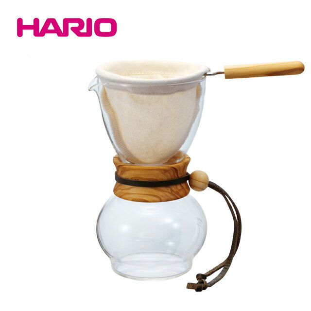 《HARIO》濾布橄欖木手沖咖啡壺240ml DPW-1-OV 1~2杯
