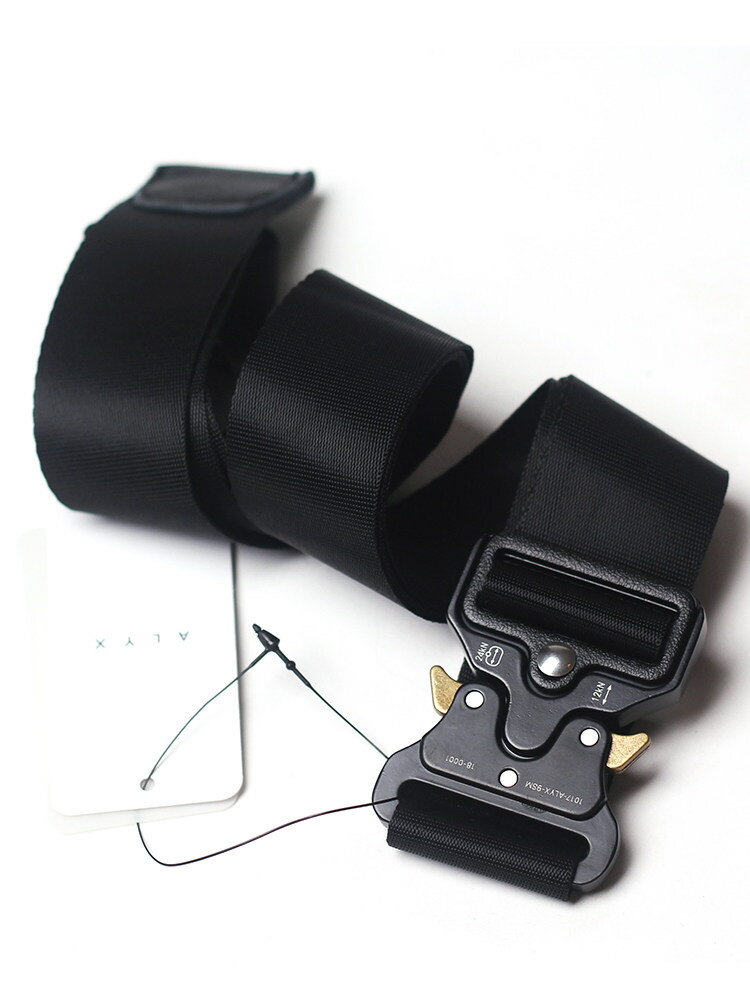 ALYX腰帶 1017 9SM BELT男女情侶通用黑色戰術機能 帆布皮帶