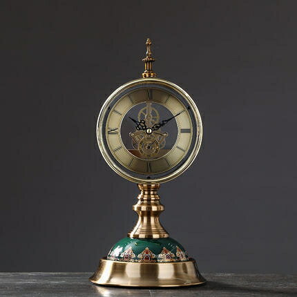 歐式座鐘家用客廳時鐘復古鐘表輕奢擺件機械桌面台式擺鐘美式台鐘 艾瑞斯「夏沐生活」