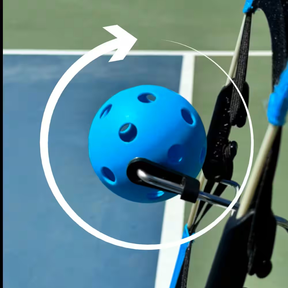 TOPSPINPRO Pickleball 英國上旋軌跡練習器 可攜式 匹克球練習器 室內外練習好幫手-藍色 3