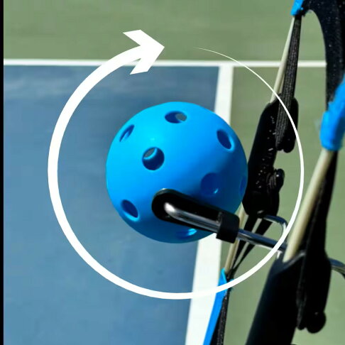 TOPSPINPRO Pickleball 英國上旋軌跡練習器 可攜式 匹克球練習器 室內外練習好幫手-藍色 3