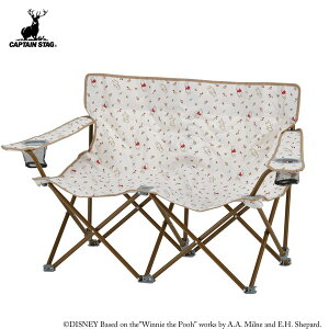 免運新款 CAPTAIN STAG 鹿牌 MA-1095 小熊維尼 聯名款 雙人 折疊椅 露營 雙人椅 露營椅 附收納袋