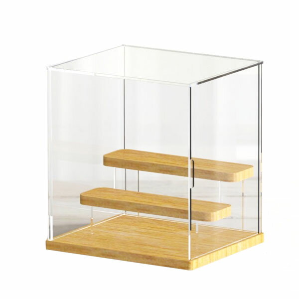 高質感展示架三層木架  帶燈高質感展示架三層木架 公仔展示盒 公仔收納盒 階梯式展示架 壓克力展示台 贈品禮品