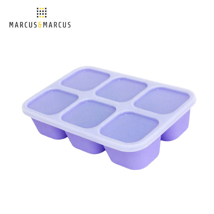【加拿大 Marcus & Marcus】動物樂園造型矽膠副食品分裝保存盒 - 鯨魚 (紫)