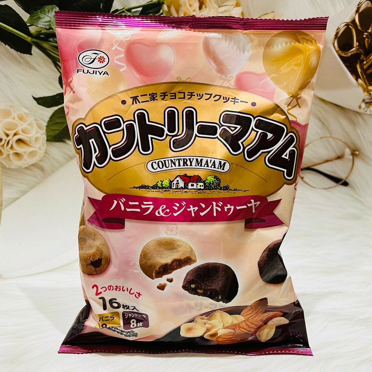 日本 Fujiya 不二家 雙味鄉村餅乾 香草/榛果可可160g