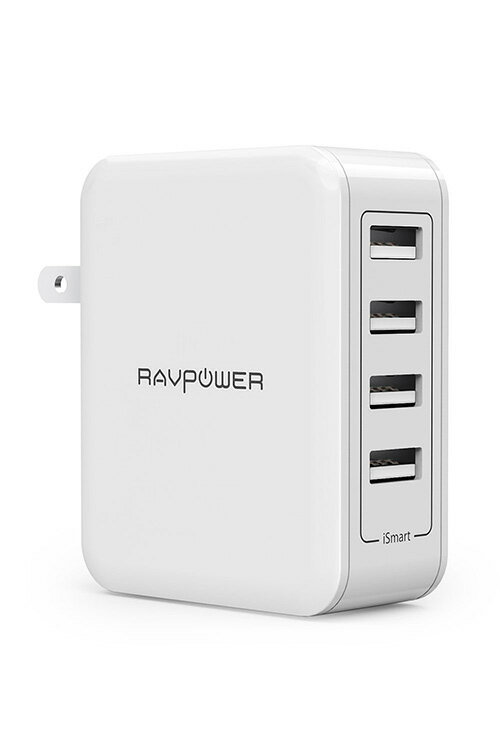 RAVPower【日本代購】USB充電器 40W 4端口充電寶 RP-PC026 白色