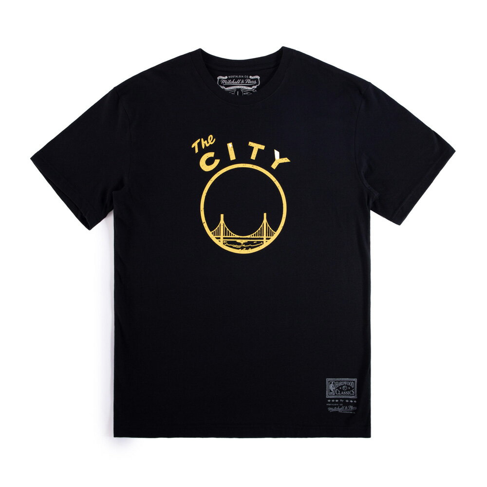 【滿千折百】MITCHELL & NESS 短T GOOD OLD DAYS 勇士 黑黃 短袖 男 MNTS0011SFWB