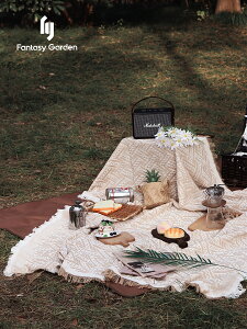 Fantasy Garden夢花園野餐毯加厚便攜戶外防潮墊春游露營草坪地布