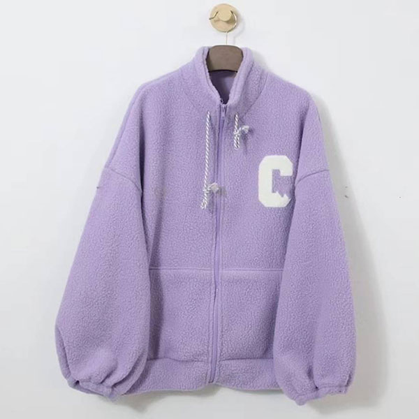 ANNAS 正韓 C字 羊羔毛 搖粒絨 絨毛 外套 毛毛 QQ毛 大衣 運動外套 寬鬆 厚 保暖 休閒 韓國 1