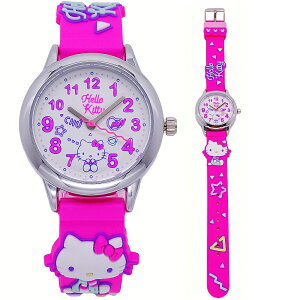 HELLO KITTY 啾咪時尚造型腕錶-粉紅-KT075LWWP1