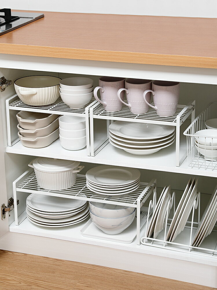 廚房收納置物架多功能瀝水碗架櫥柜分層盤碟收納架臺面調味品架子