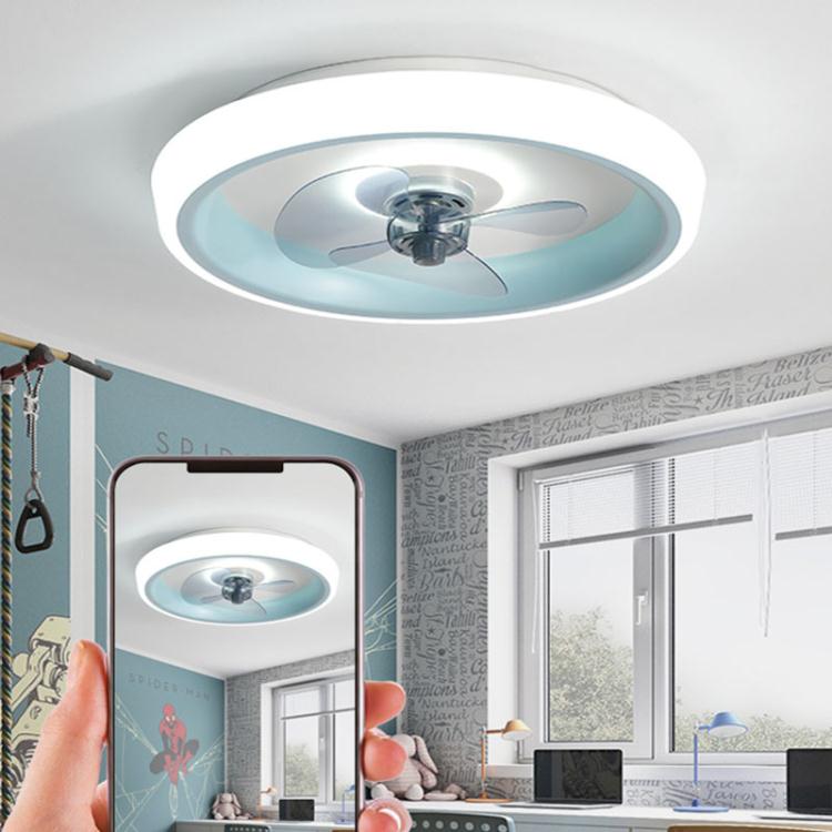 現代簡約吸頂風扇燈兒童臥室吊扇燈餐廳客廳智慧遙控110V帶電風扇