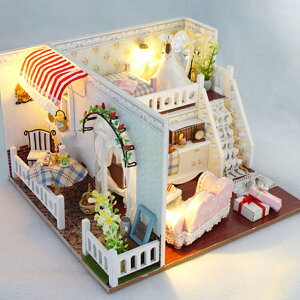 【WT16122906】 手製DIY小屋 手工拼裝房屋模型建築 -瑪格麗特