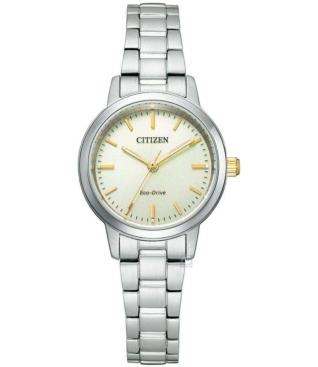 CITIZEN 星辰錶 清晰時尚光動能女錶(EM0930-58P)-27mm-白色鋼帶【刷卡回饋 分期0利率】【APP下單22%點數回饋】