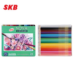 SKB NP-340 水溶性色鉛筆24色(鐵盒) / 盒