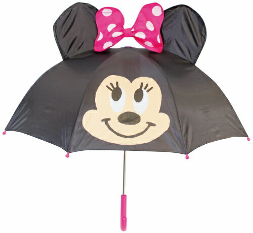 <br/><br/>  【真愛日本】16080400025立體造型雨傘47cm-MN大臉黑   迪士尼 米老鼠米奇 米妮  雨晴傘 造型傘<br/><br/>