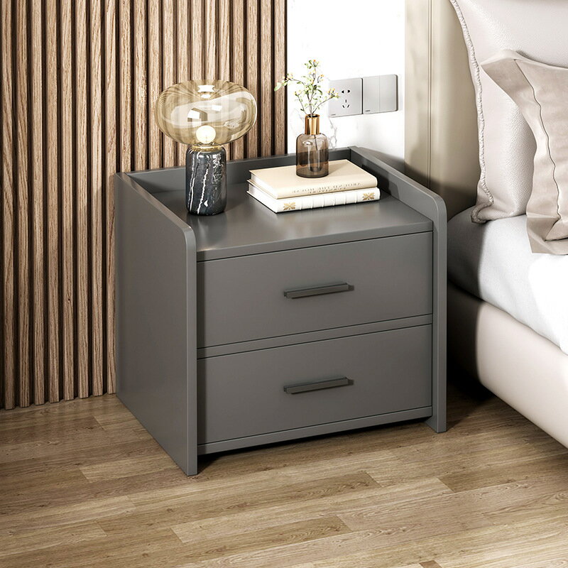 【品質保證】置物櫃 置物架 床頭簡約現代小型臥室家用輕奢簡易床邊意式感床頭置物架