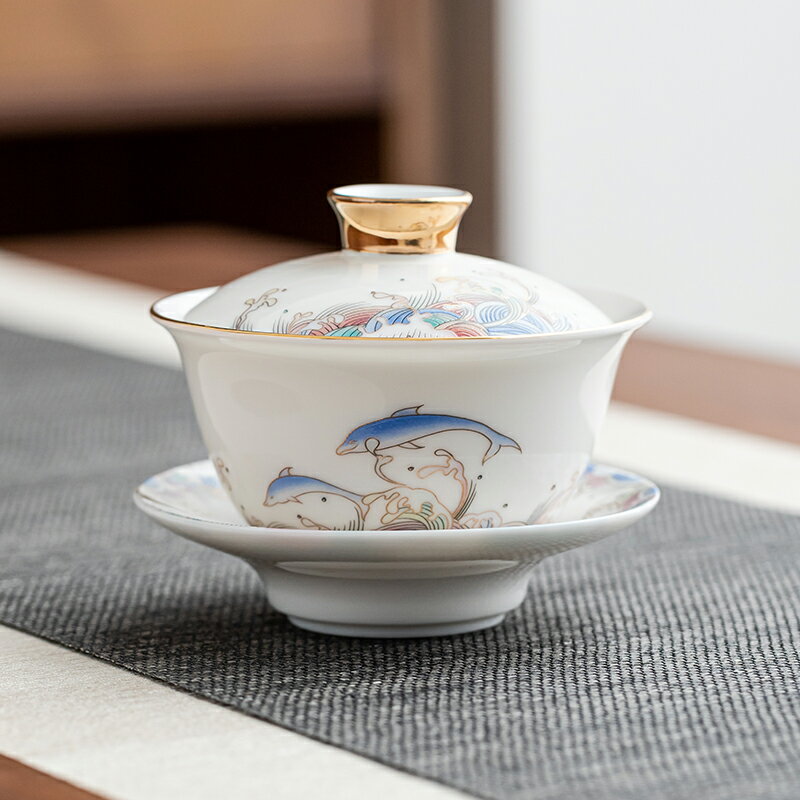 羊脂玉瓷茶漏茶葉過濾網創意茶隔泡茶器茶濾架陶瓷一體濾茶器茶具